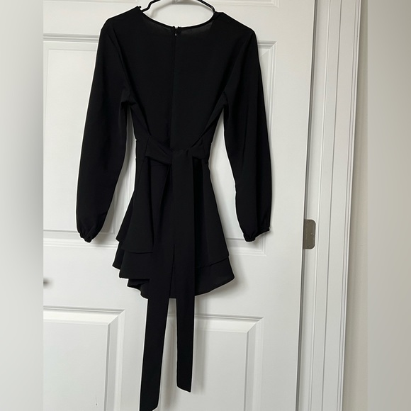 Black Long Sleeve Romper - Picture 2 of 2
